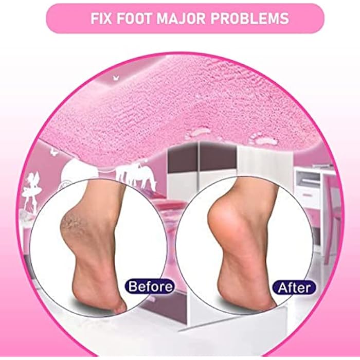 Spa Gel Socks Moisturizing and Repairing Cracked Skin, Dry Foot Care and Skin Care Foot Care (Light Pink) - Image 4